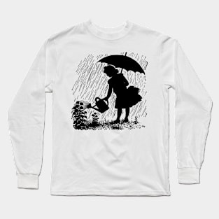 RAIN GIRL AND PLANT Long Sleeve T-Shirt